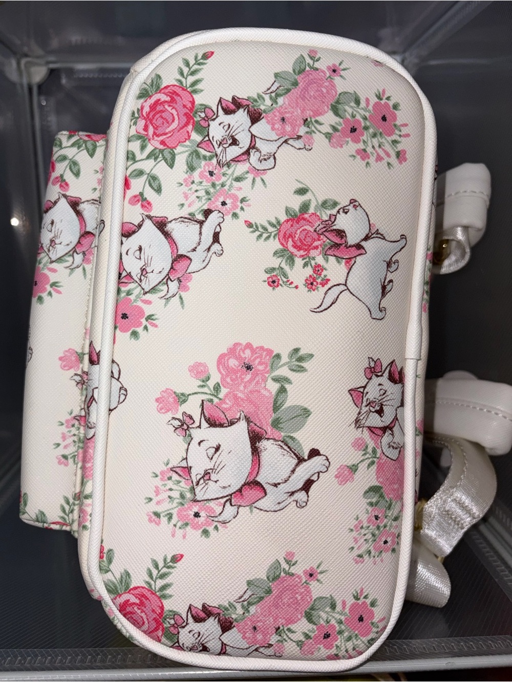 RARE! Pre Funko Heart Tag Pink & Cream Marie Floral Mini Backpack - Picture 5 of 6